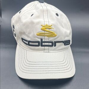 king Cobra GOLF Speed FJ embroidered men’s SnapBack baseball hat white & black